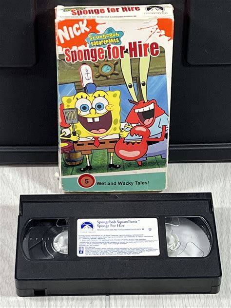 spongebob vhs|spongebob sponge for hire vhs.